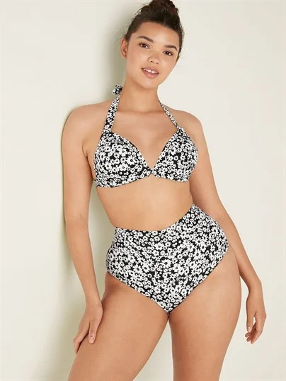 Pink Yüksek Bel Shortie Bikini Alti