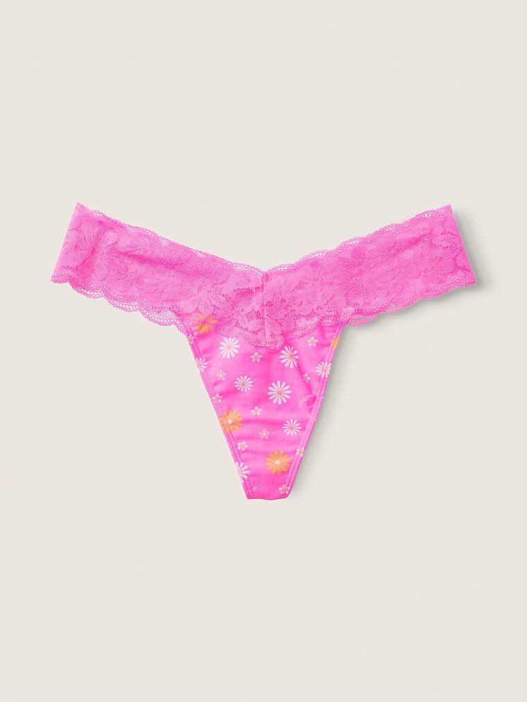 Pink Everyday Beli Dantelli Tanga arka görünümü