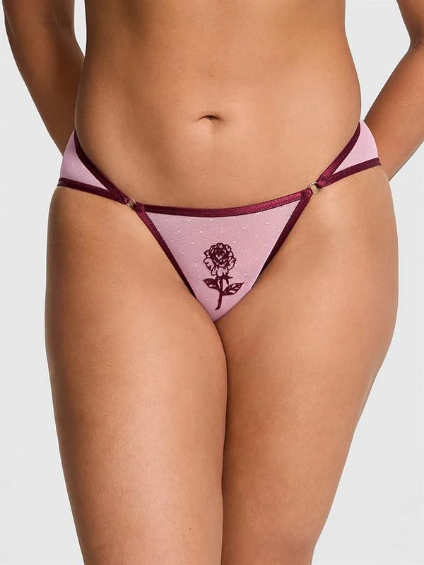 Pink Romantik Islemeli Cheeky Kulot
