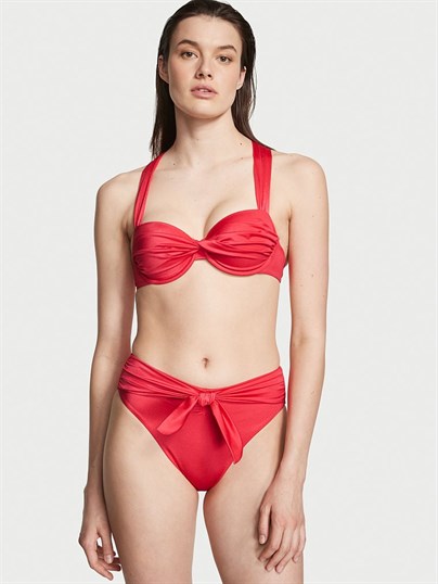 Twist Yüksek Bel Cheeky Bikini Alti