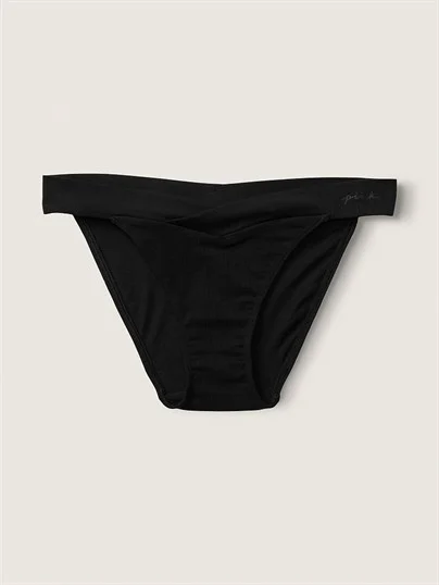 Pink Pamuk Capraz Detayli Bikini Kulot ön görünüm