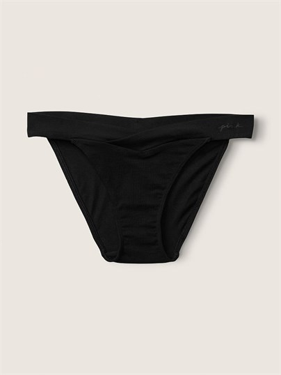 Pink Pamuk Capraz Detayli Bikini Kulot
