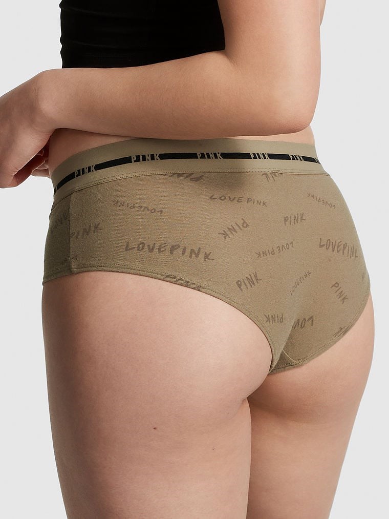 Victorias S Secret Pink Logolu Hipster Kulot arka görünüm