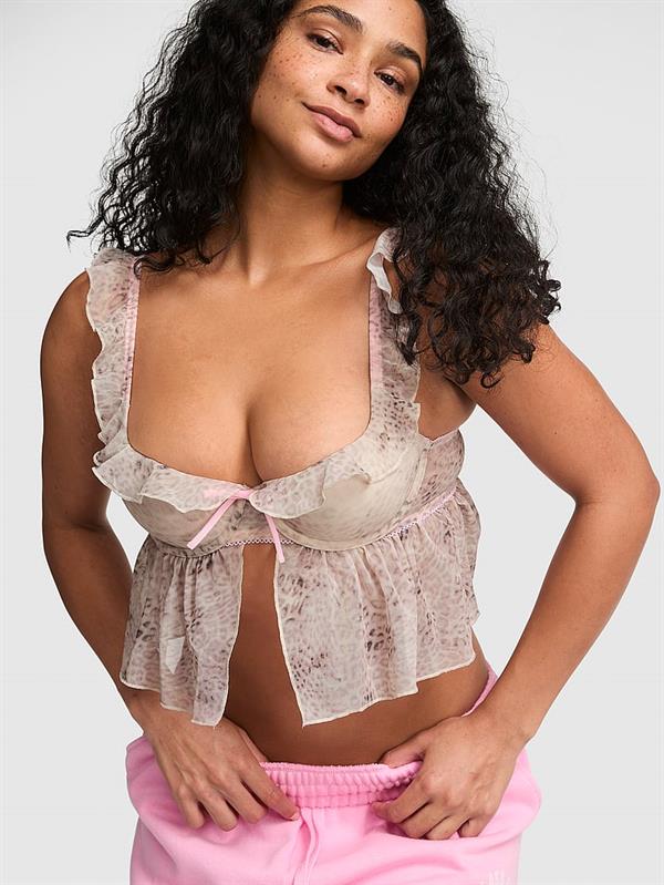 Pink Grwpink Hafif Dolgu Destekli Babydoll Sütyen