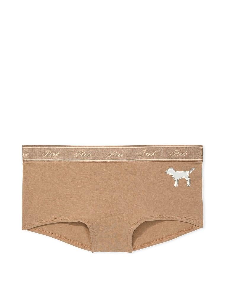 Pink Logolu Pamuklu Boyshort Kulot arka görünüm