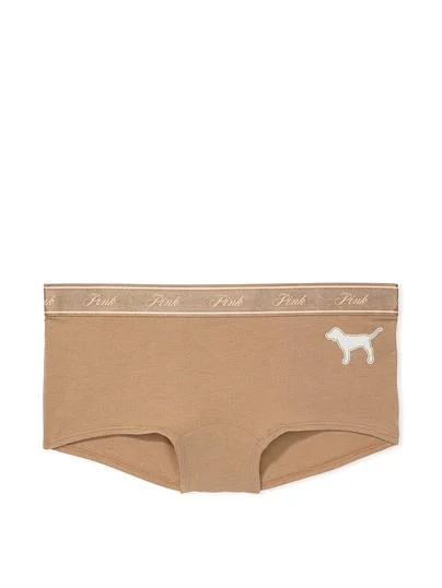 Pink Logolu Pamuklu Boyshort Kulot