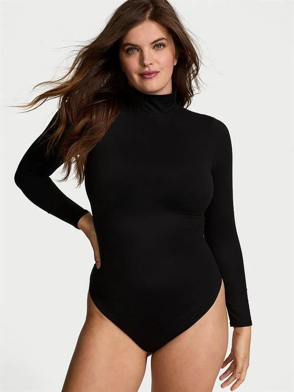 Bodywear By Victoria With Feathersoft Balikci Yaka Bodysuit