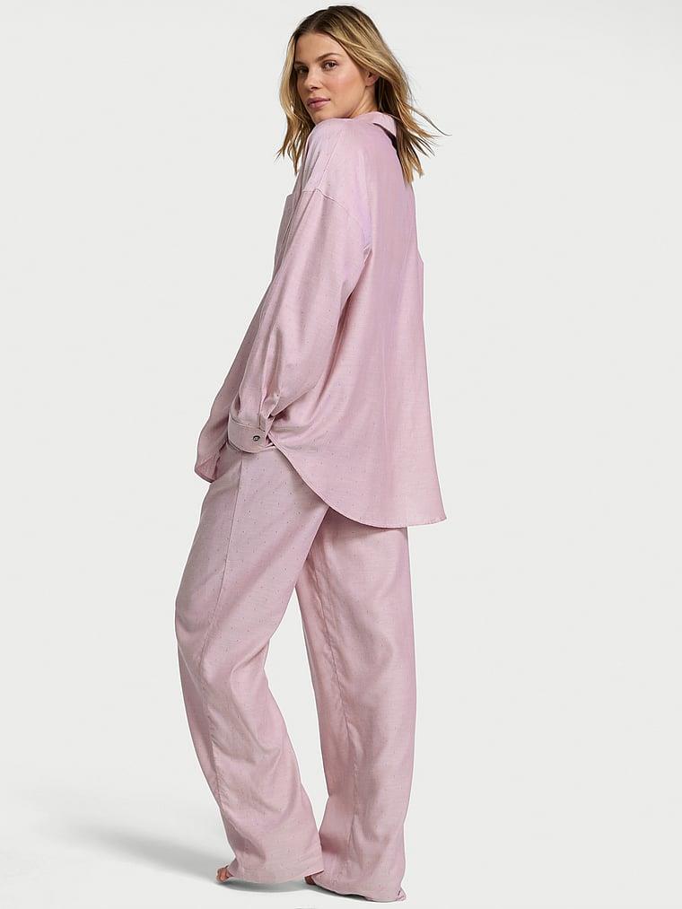 Modal Pamuklu Uzun Pijama Takimi arka görünümü