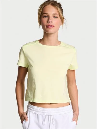 Pink Heritage Pamuklu Crop Tisort