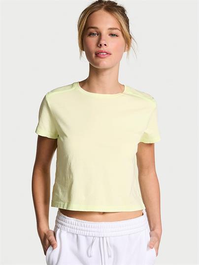 Pink Heritage Pamuklu Crop Tisort