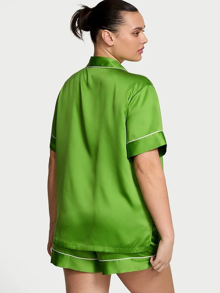 Saten Kısa Pijama Takimi arka görünüm