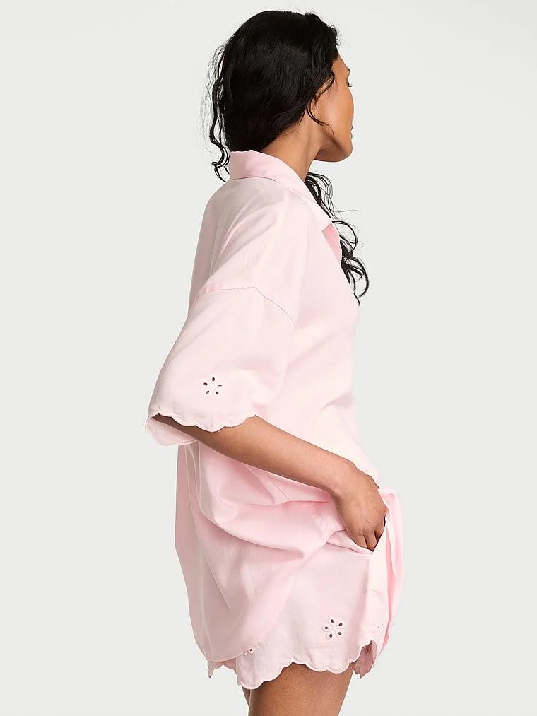 Modal Pamuklu Kısa Pijama Takimi arka görünüm
