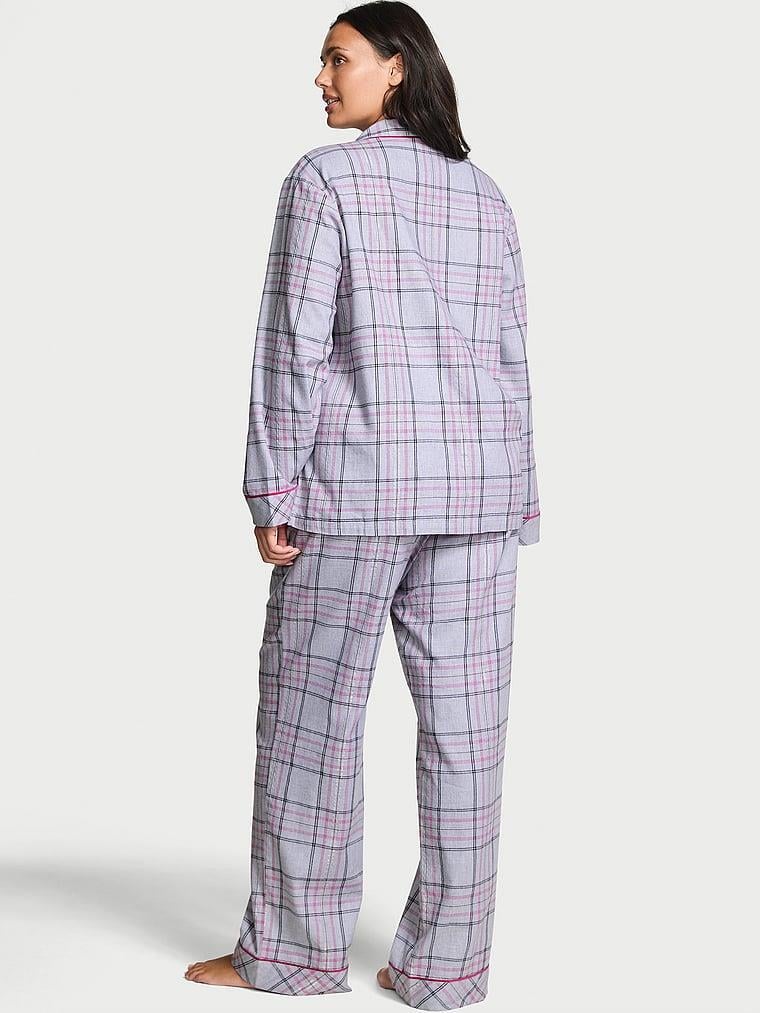 Flannel Uzun Pijama Takimi arka görünümü