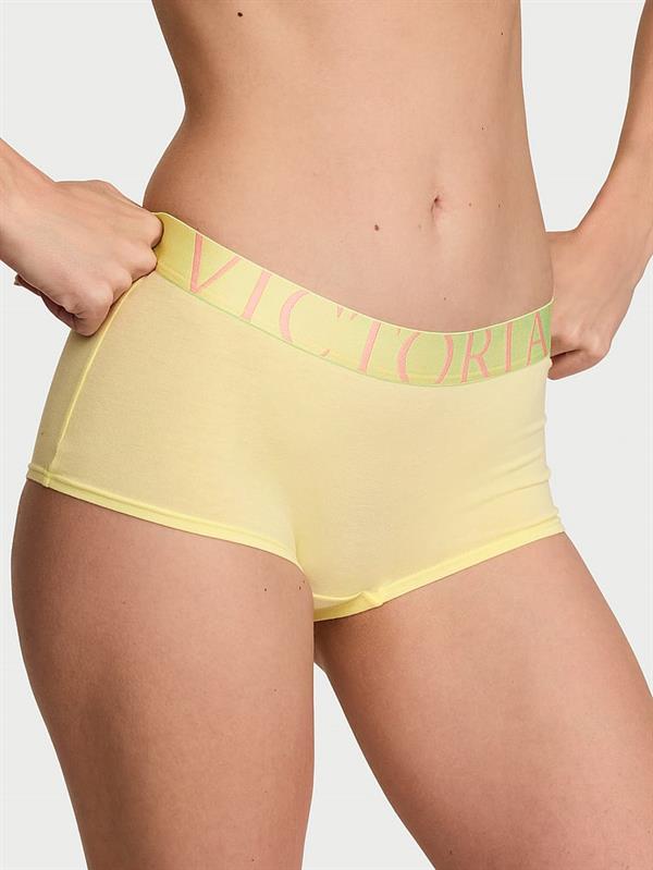 Logo Detayli Pamuklu Boyshort Kulot