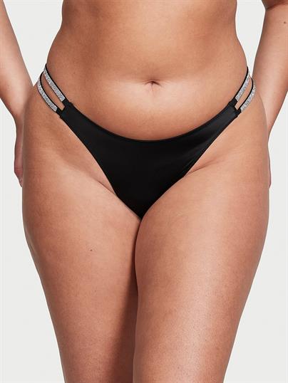 Işıltılı Cift Askili Smooth Brazilian Kulot ön görünüm