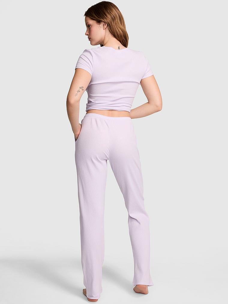 Pink Ribanali Uzun Pijama Takimi arka görünümü