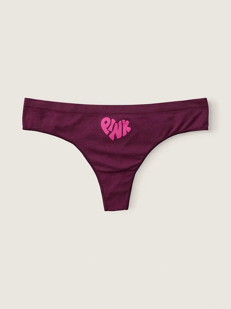 Pink Seamless Tanga Kulot arka görünüm