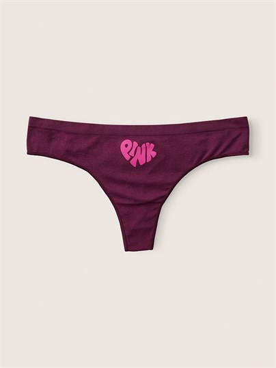 Pink Seamless Tanga Kulot