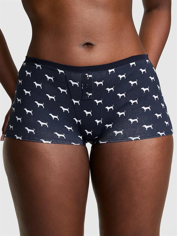 Pink Pamuklu Boyshort Kulot ön görünüm