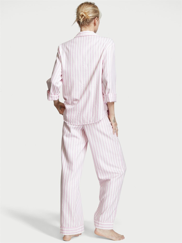 Flanel Uzun Pijama Takimi arka görünümü