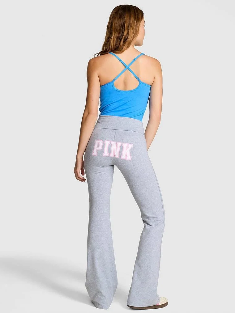 Pink All Day Beli Katlanabilen Ispanyol Paca Tayt arka görünüm