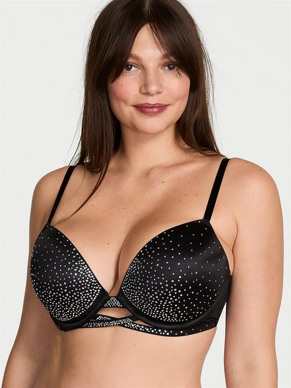 Kristal Işıltılı Push Up Sütyen ön görünüm