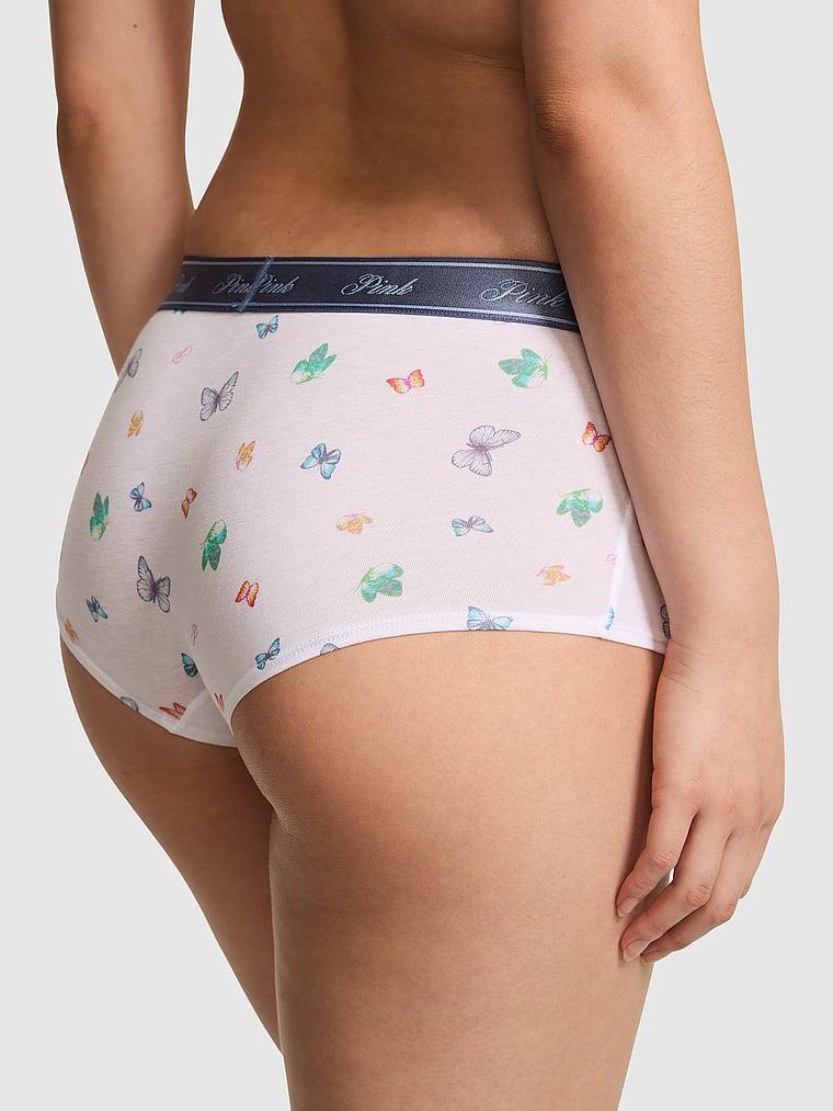 Pink Logolu Pamuklu Boyshort Kulot arka görünüm