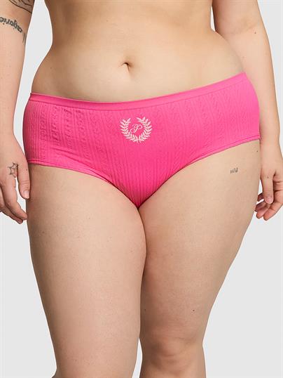 Pink Seamless Hiphugger Kulot ön görünüm