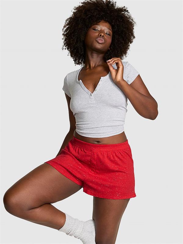 Pink Pointelle Boxer Sort