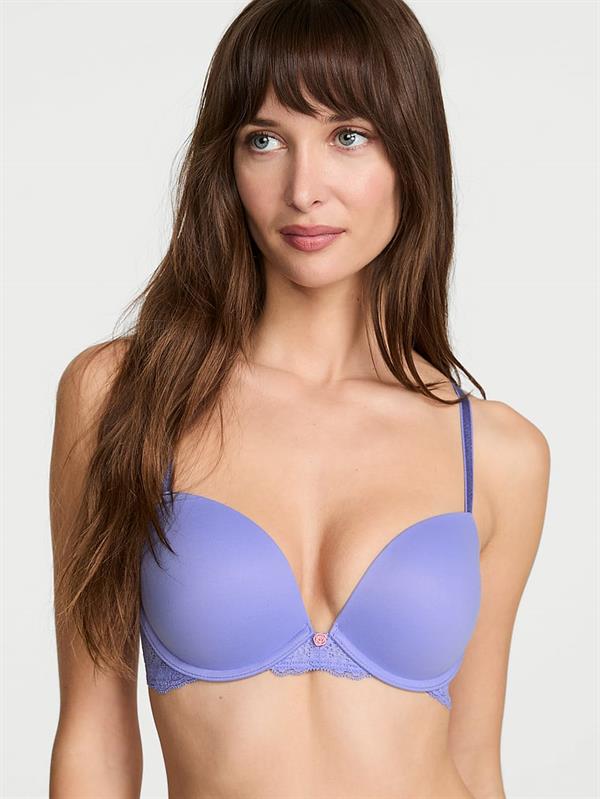 Puruzsuz Dantelli Push Up Sütyen ön görünüm