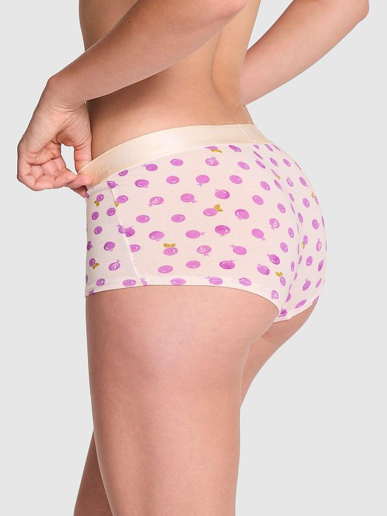 Pink Logolu Pamuklu Boyshort Kulot arka görünümü