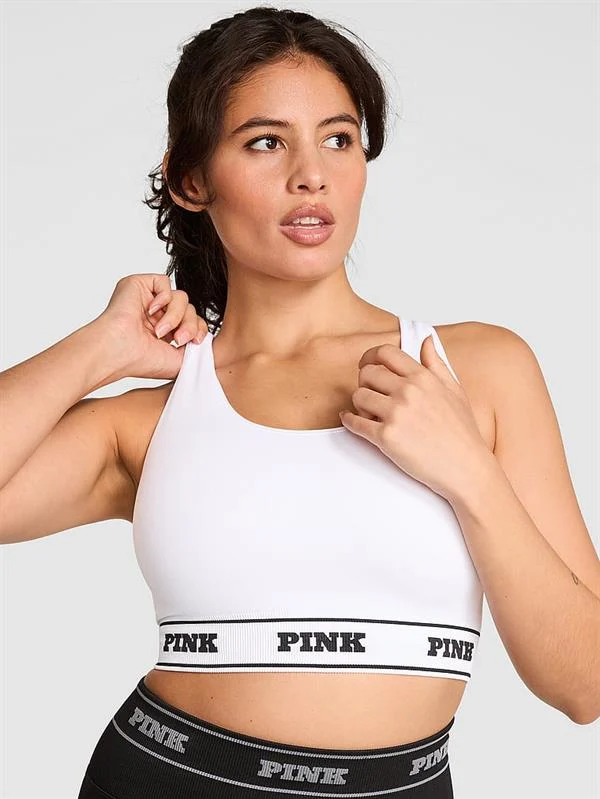 Pink Seamless Cift Yonlu Sporcu Sütyeni