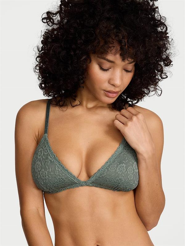 Dantelli Desteksiz Ucgen Bralet ön görünüm