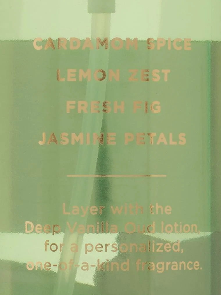 Fig Cardamom Oud Vücut Spreyi arka görünüm