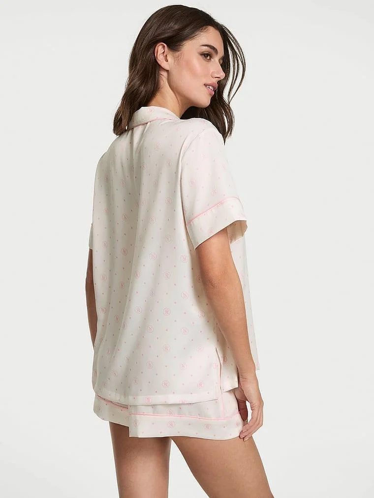 Saten Kısa Pijama Takimi arka görünüm