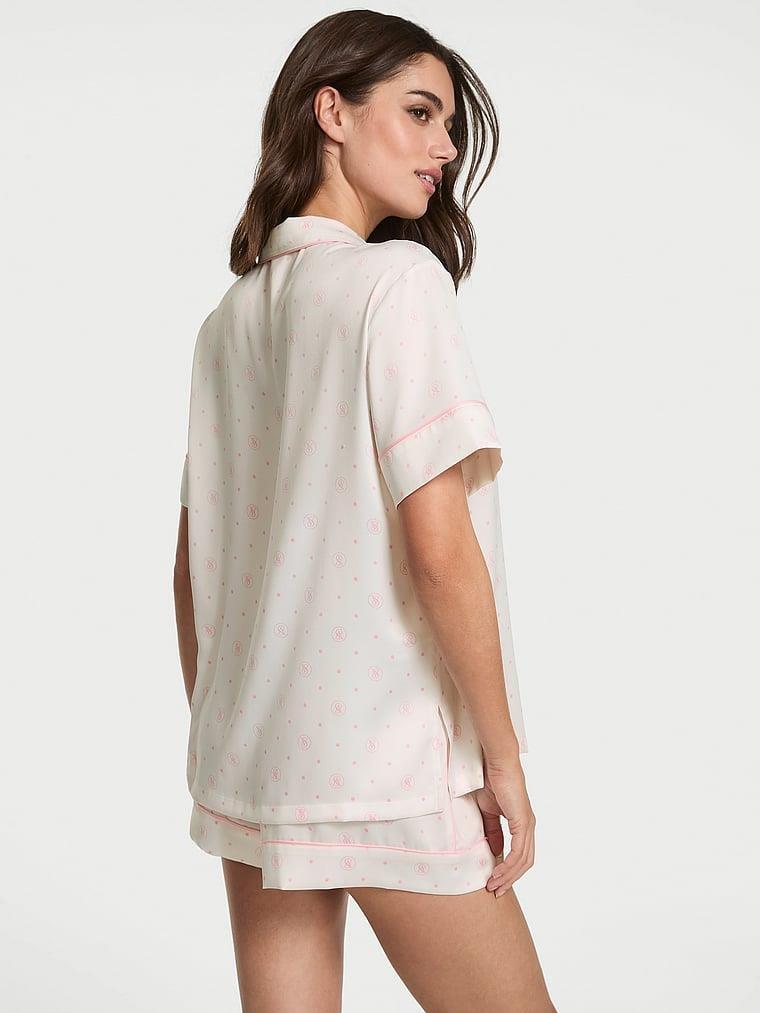 Saten Kısa Pijama Takimi arka görünümü