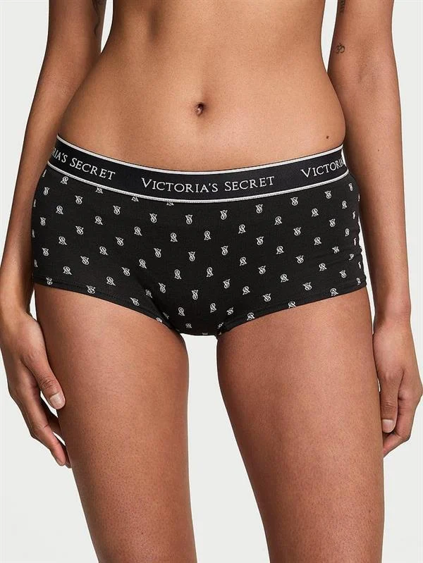 Logolu Pamuklu Boyshort Kulot