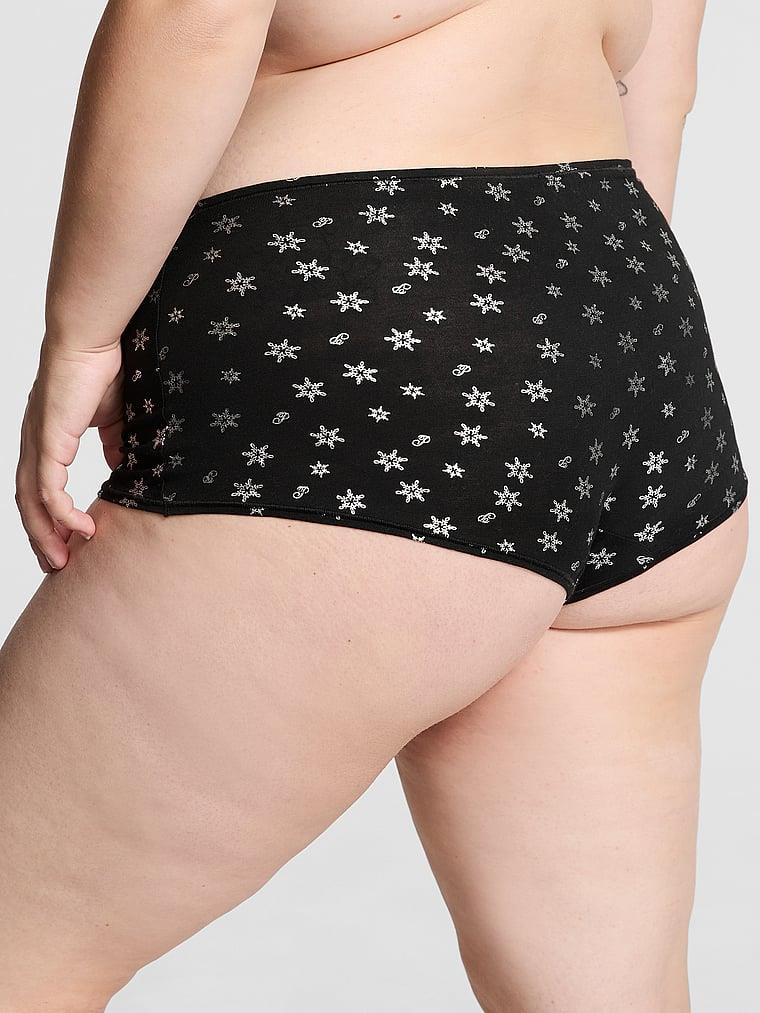 Pink Pamuklu Boyshort Kulot arka görünümü