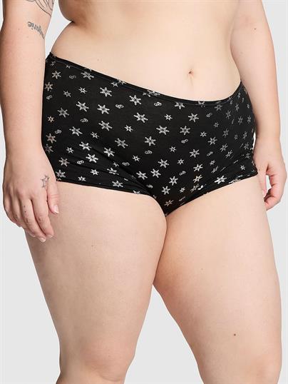 Pink Pamuklu Boyshort Kulot