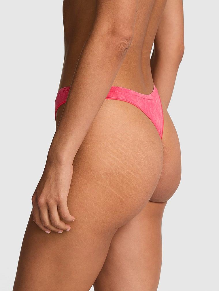 Pink Seamless Derin Bacak Kesim Tanga arka görünümü