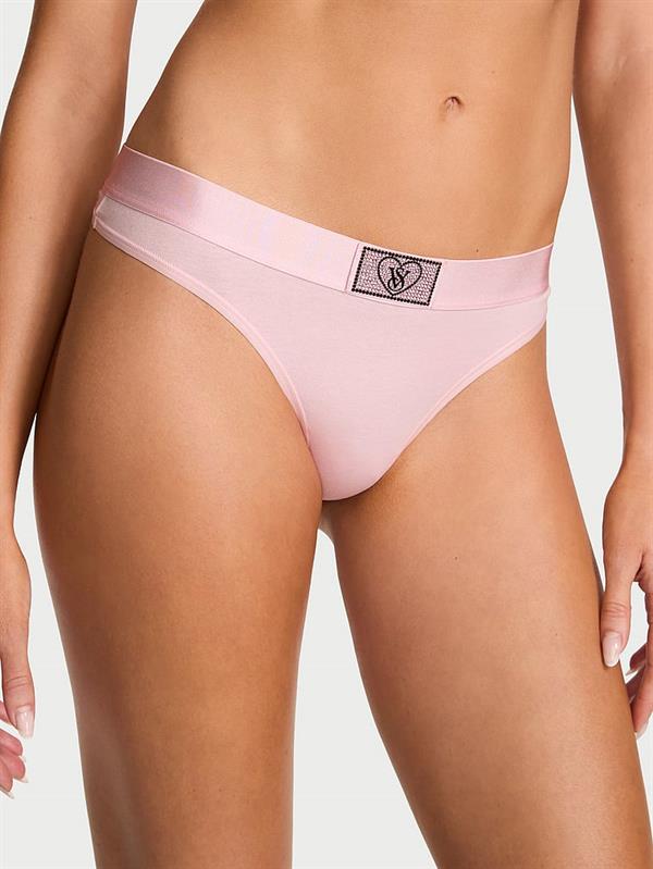Işıltılı Logo Detayli Tanga