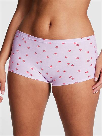 Pink Pamuklu Boyshort Kulot