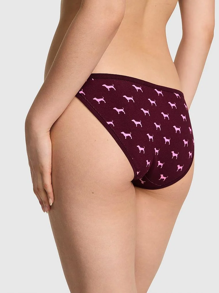 Pink Pamuklu String Bikini Kulot arka görünüm