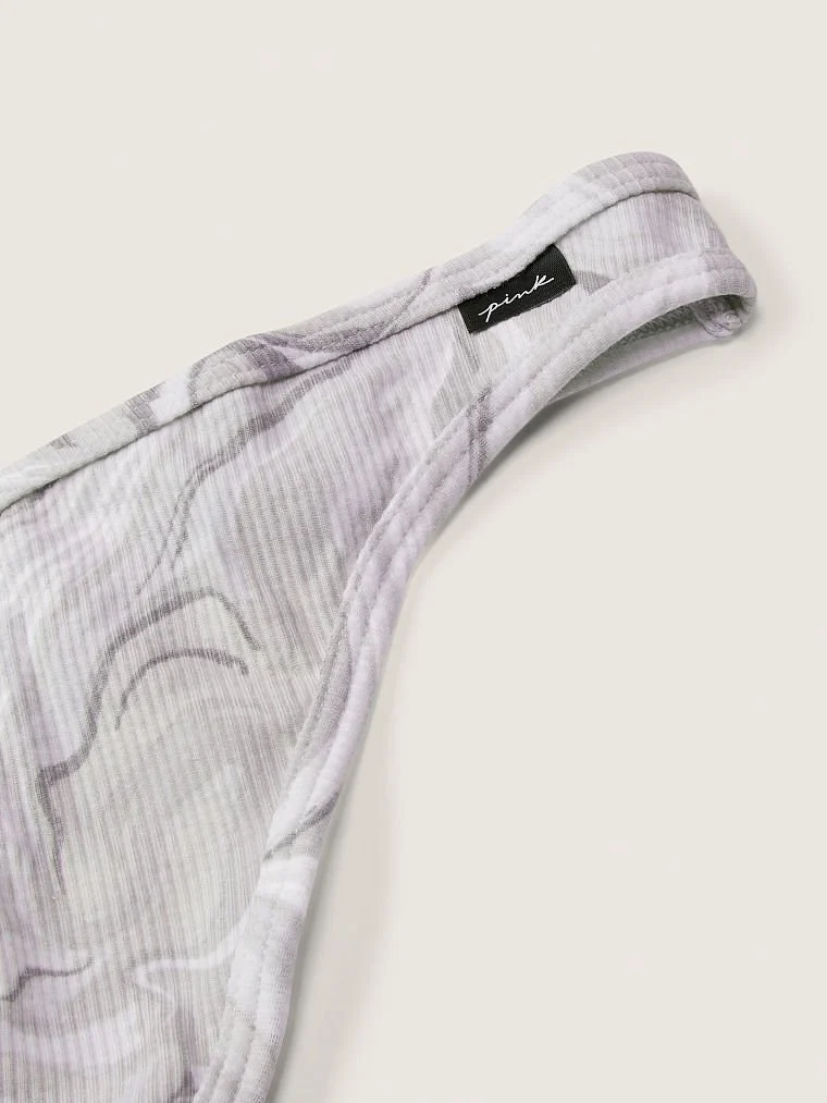 Pink Pamuk Tanga Kulot arka görünüm