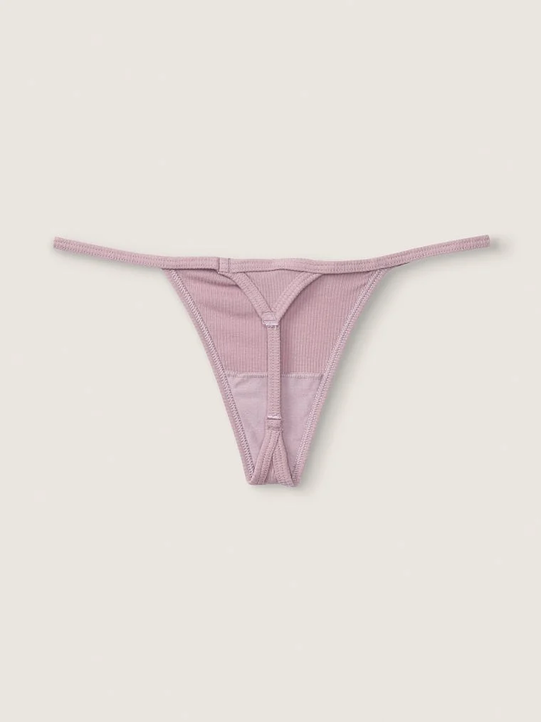 Pink Pamuklu V String Kulot arka görünüm