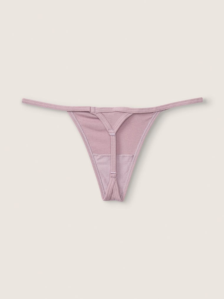Pink Pamuklu V String Kulot arka görünümü