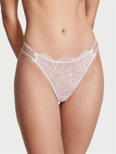 Işıltılı Cift Askili Dantelli Brazilian Kulot