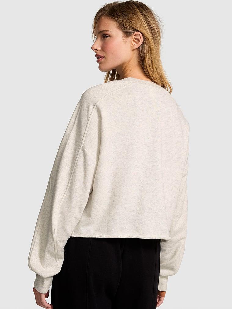 Pink Kampus Kivrimli Kenar Bisiklet Yaka Sweatshirt arka görünümü