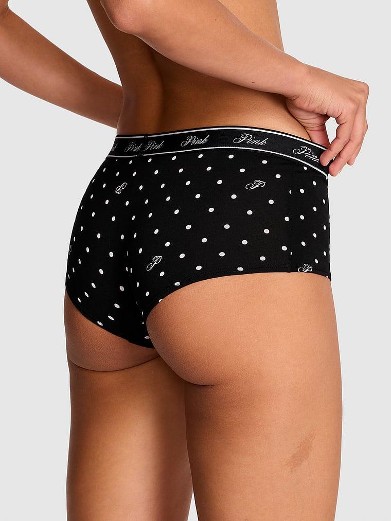 Pink Logolu Pamuklu Boyshort Kulot arka görünümü