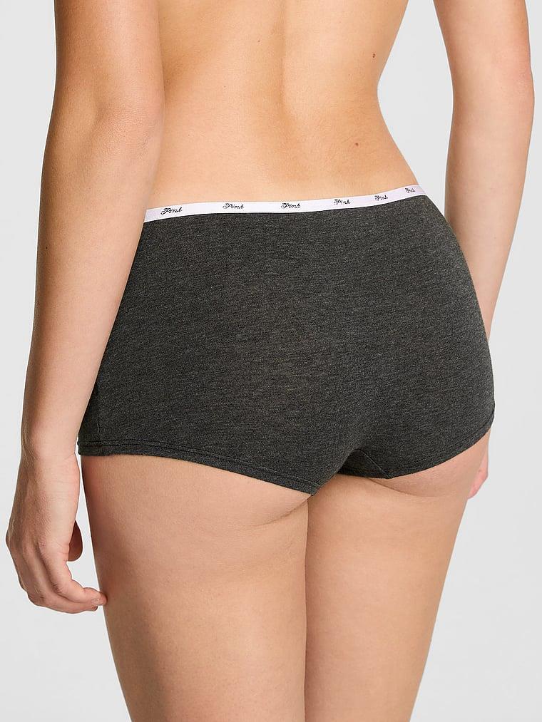 Pink Logolu Pamuklu Boyshort Kulot arka görünümü